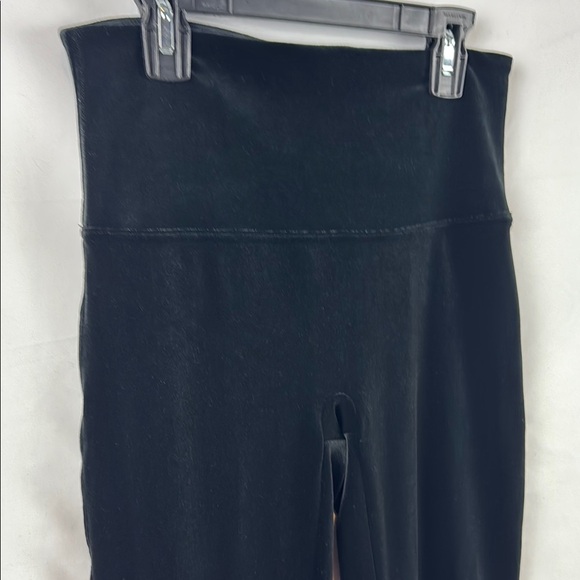 Spanx Velvet Velour High Waistband Compression Black Casual Leggins Size L - Picture 9 of 15
